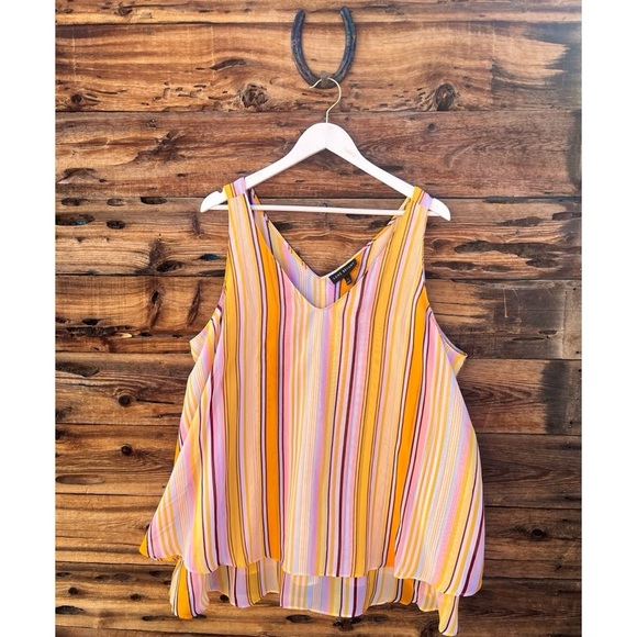 Lane Bryant Tops - LANE BRYANT | Modern Swing Double-Layer Chiffon Tank 22